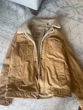 Levi's Vintage Tan Sherpa-Lined Field Jacket